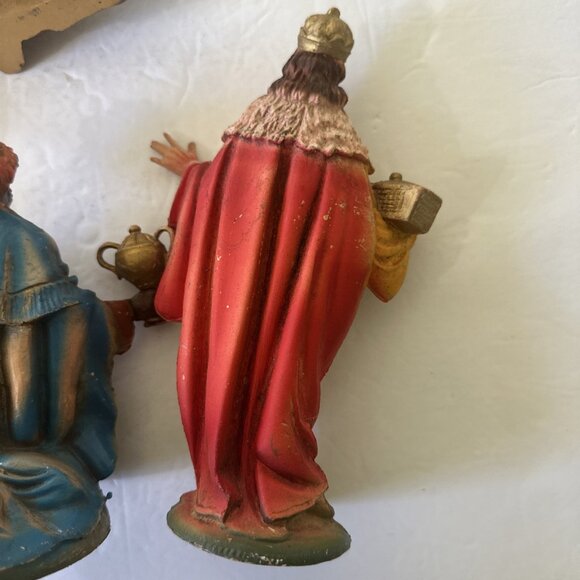 Vintage Three Kings Camel Fontanini  Italy 7 1/2 Scale Nativity Figure Lot Of 7 - Picture 9 of 16